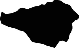 Kibale Uganda silhouette map vector
