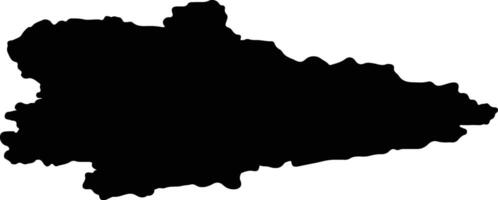Kurgan Russia silhouette map vector