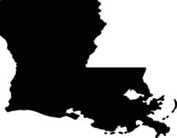 Louisiana United States of America silhouette map vector