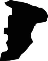 Kyegegwa Uganda silhouette map vector