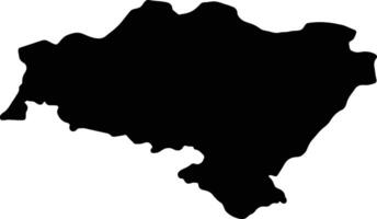 Lower Silesian Poland silhouette map vector