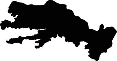 Mugla Turkey silhouette map vector