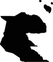 Morobe Papua New Guinea silhouette map vector