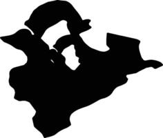 New Taipei City Taiwan silhouette map vector