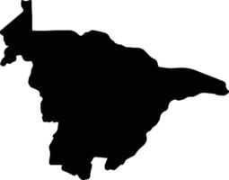 Mashonaland Central Zimbabwe silhouette map vector