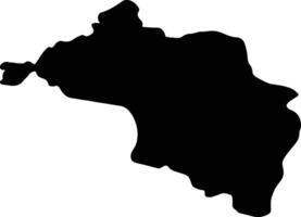 Narayani Nepal silhouette map vector