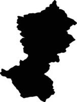 Moravicki Republic of Serbia silhouette map vector