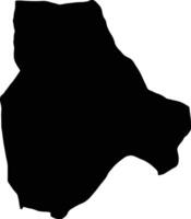 Mizdah Libya silhouette map vector