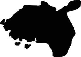 Ostfold Norway silhouette map vector