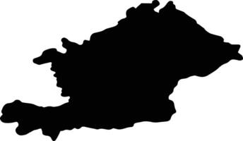 Osh Kyrgyzstan silhouette map vector