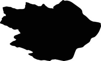 Pirotski Republic of Serbia silhouette map vector