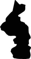 Nsanje Malawi silhouette map vector