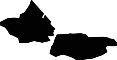 Raunas Latvia silhouette map vector