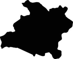 Prachin Buri Thailand silhouette map vector