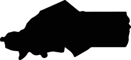 Rumphi Malawi silhouette map vector