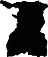 Surin Thailand silhouette map vector