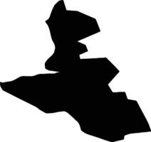 Sevastopol Russia silhouette map vector