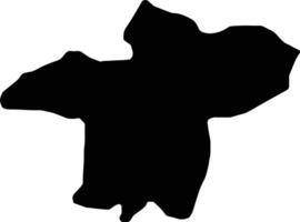 Skopje Macedonia silhouette map vector