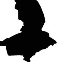 South Kazakhstan Kazakhstan silhouette map vector