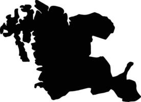 South Chungcheong South Korea silhouette map vector