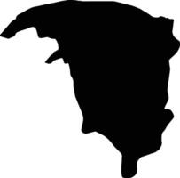 Yobe Nigeria silhouette map vector