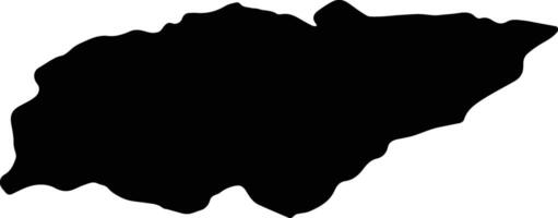Treinta y Tres Uruguay silhouette map vector