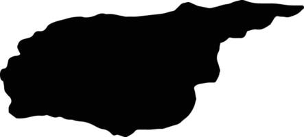 Tunceli Turkey silhouette map vector