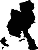 Veraguas Panama silhouette map vector