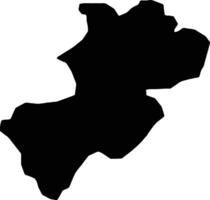 Vavuniyava Sri Lanka silhouette map vector