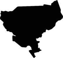 Tillaberi Niger silhouette map vector