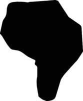 Warrap S Sudan silhouette map vector