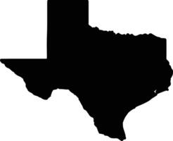 Texas United States of America silhouette map vector