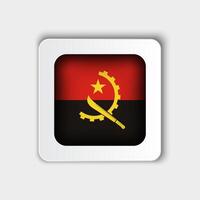 Angola Flag Button Flat Design vector