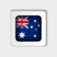 Australia Flag Button Flat Design vector