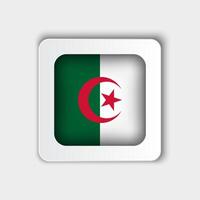 Algeria Flag Button Flat Design vector