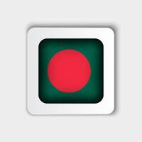 Bangladesh Flag Button Flat Design vector