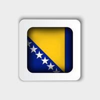 Bosnia and Herzegovina Flag Button Flat Design vector