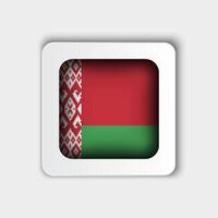 Belarus Flag Button Flat Design vector