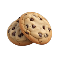 chocolate chip cookie on transparent background png