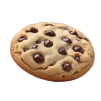 chocolate chip cookie on transparent background png