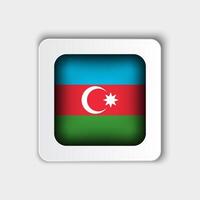 Azerbaijan Flag Button Flat Design vector