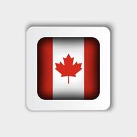 Canada Flag Button Flat Design vector