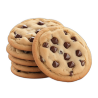 chocolate chip cookie on transparent background png