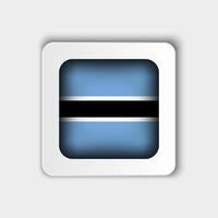 Botswana Flag Button Flat Design vector