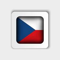 Czech Republic Flag Button Flat Design vector