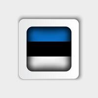 Estonia Flag Button Flat Design vector