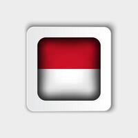 Indonesia bandera botón plano diseño vector