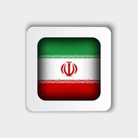 Iran Flag Button Flat Design vector