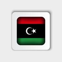 Libya Flag Button Flat Design vector