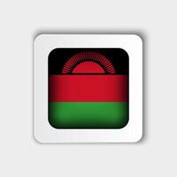 Malawi Flag Button Flat Design vector